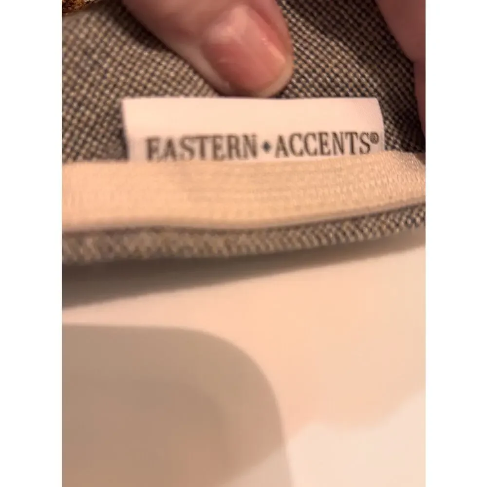 Eastern Accents HEAVY Euro Pillow Cover Sham Tapestry Arthur Ochre Gold Blue